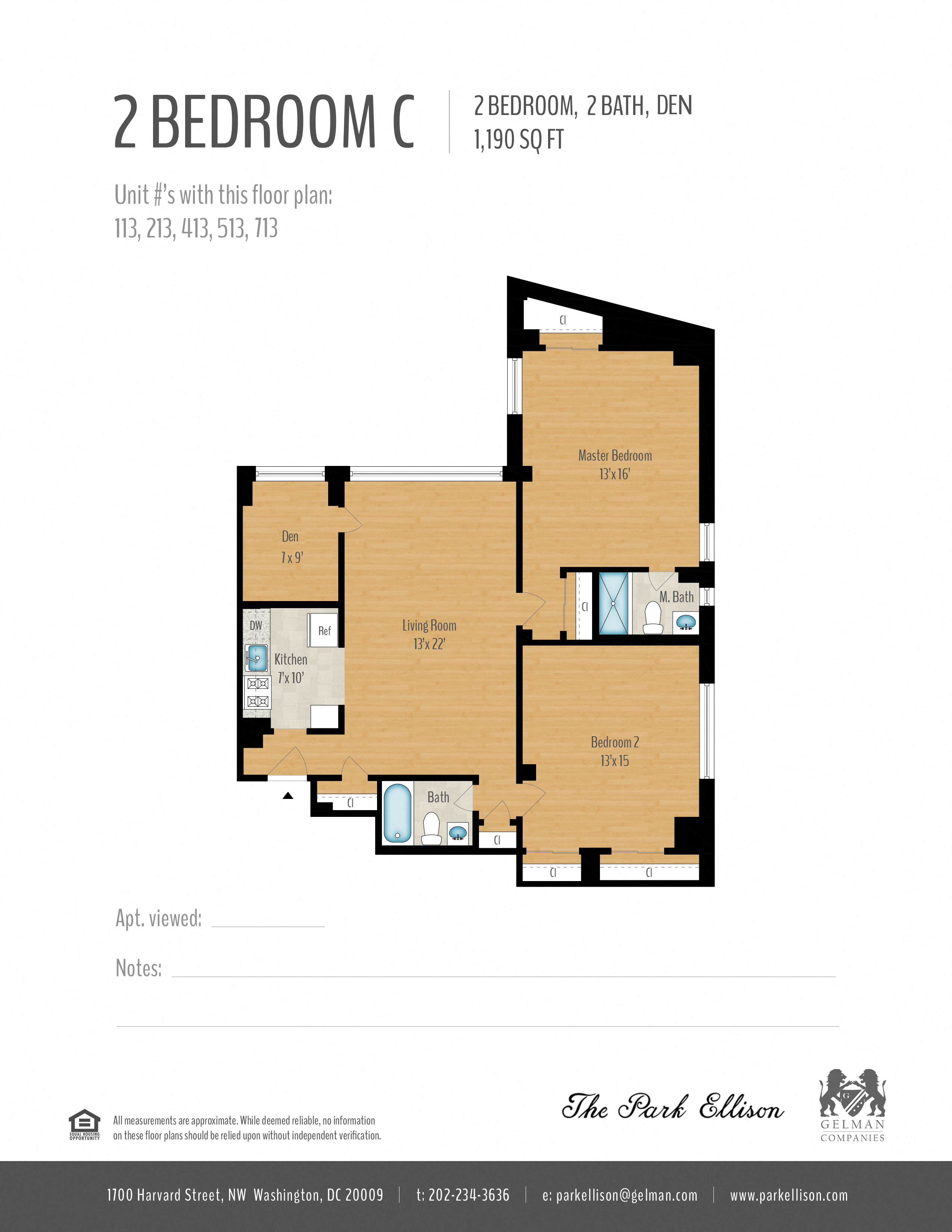 2 Bedroom + Den Image